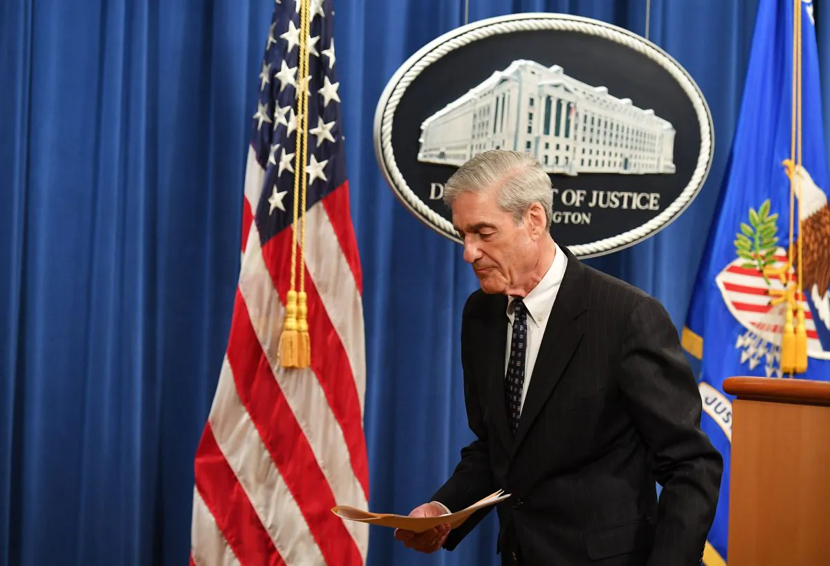 Special Counsel Robert Mueller at the US Justice Department in Washington, DC, on May 29, 2019. (Photo by MANDEL NGAN / AFP)  