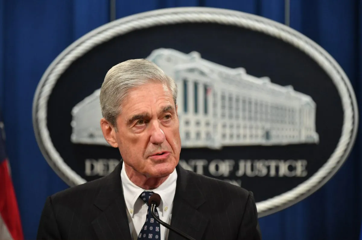 Special counsel Robert Mueller speaks on the investigation into Russian interference in the 2016 Presidential election, at the Department of Justice in Washington on May 29, 2019. (Mandel Ngan/AFP/Getty Images)