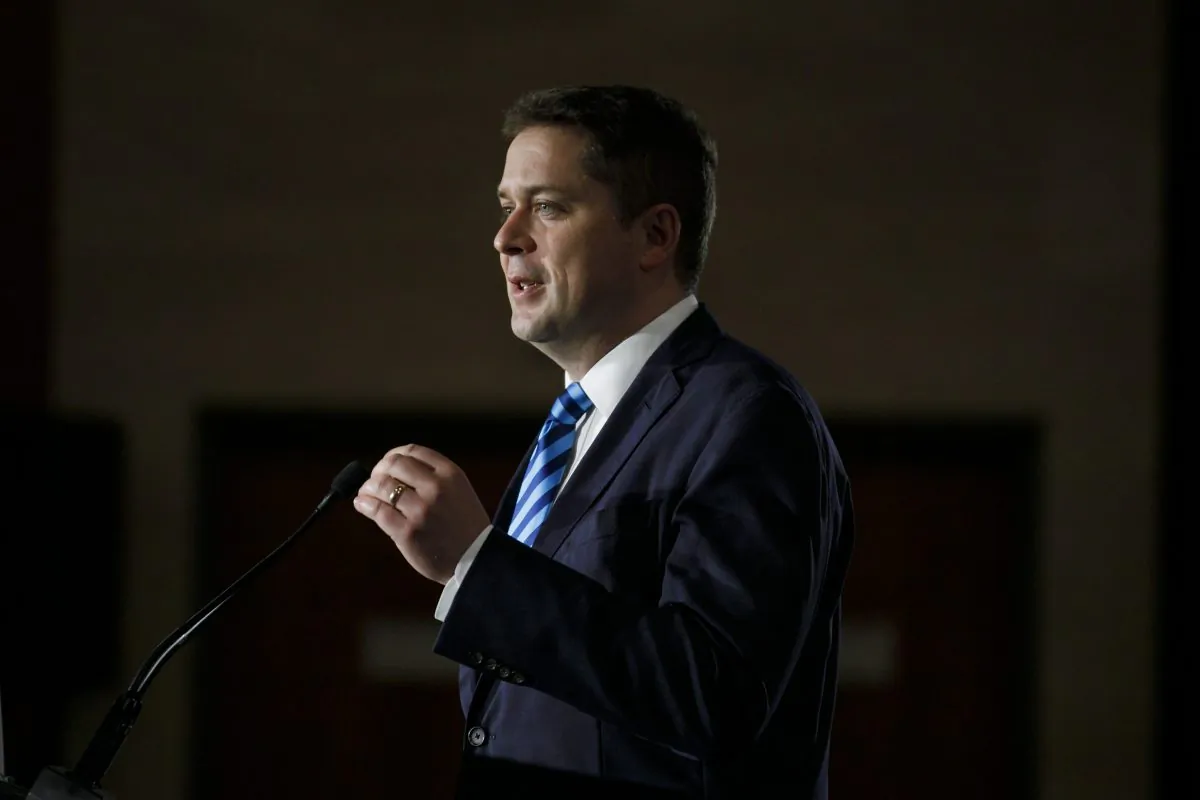 Conservative Party leader Andrew Scheer announces his immigration policy in Toronto on May 28, 2019. (Cole Burston/The Canadian Press)