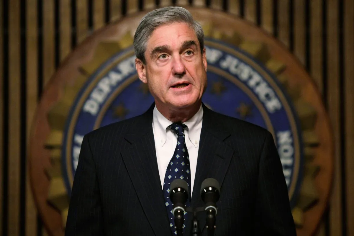 FBI Director Robert Mueller speaks during a news conference at the FBI headquarters in Washington, DC. on Jun. 25, 2008. (Alex Wong/Getty Images)