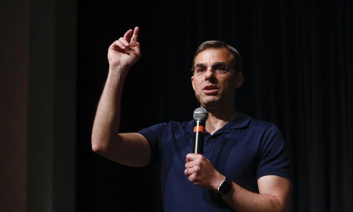 U.S. Rep. Justin Amash (I-MI) holds a Town Hall Meeting in Grand Rapids, Michigan on May 28, 2019. (Bill Pugliano/Getty Images)