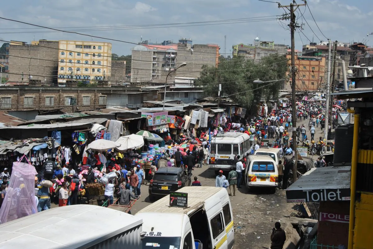 An aerial view of the Gikomba market, Kenya, on July 1, 2019. (Dominic Kirui/The Epoch Times)
