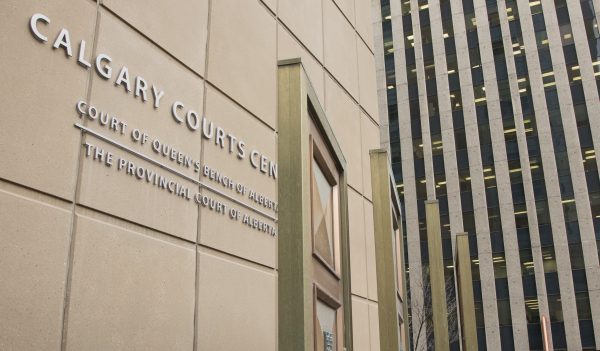 The Calgary Courts Centre in Calgary, AB. on March 11, 2019. (Jeff McIntosh/The Canadian Press)