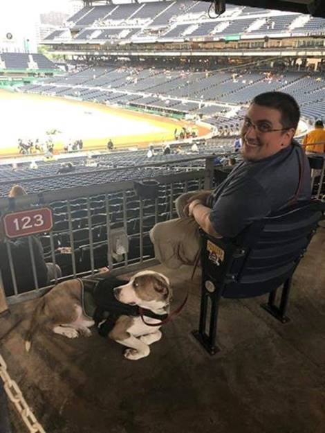 Galembush at a baseball game