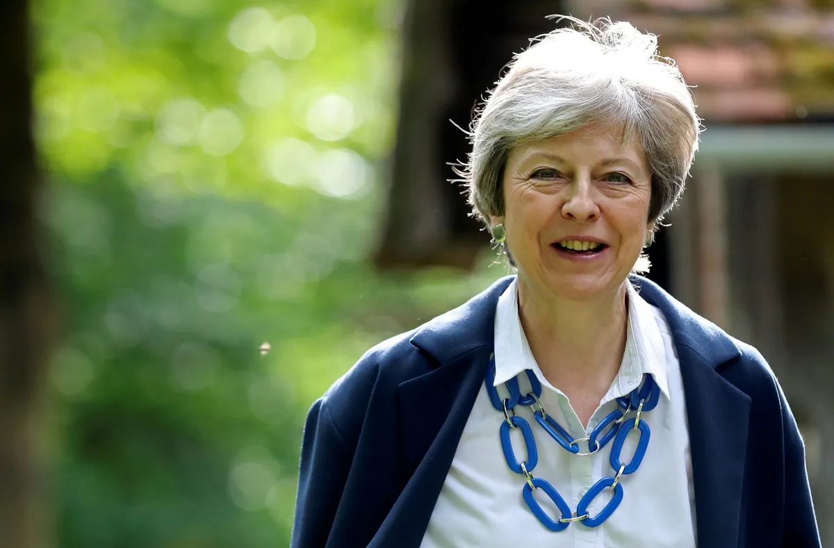 Britain's Prime Minister Theresa May leaves at church, as Brexit turmoil continues, near High Wycombe, Britain, on June 2, 2019. (Simon Dawson/Reuters)