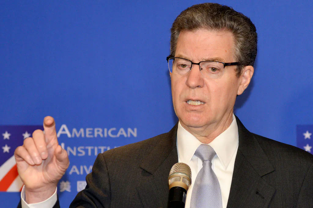 Sam Brownback, the U.S. ambassador at large for religious freedom, speaks during a press conference at the Indo-Pacific forum on religious freedom in Taipei on March 11, 2019. (Chris Stowers/AFP/Getty Images)