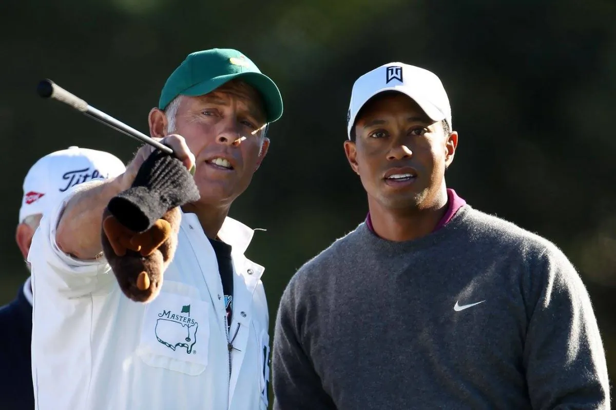 Caddie Steve Williams and golf champion Tiger Woods. ((Gravitas Ventures)