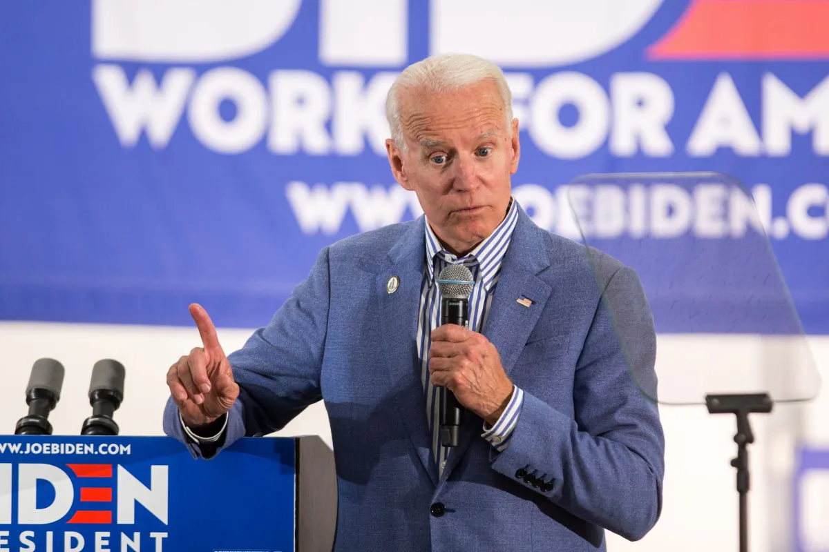 Former Vice President and Democratic presidential candidate Joe Biden holds a campaign event at the IBEW Local 490 on June 4, 2019 in Concord, New Hampshire. Scott Eisen/Getty Images