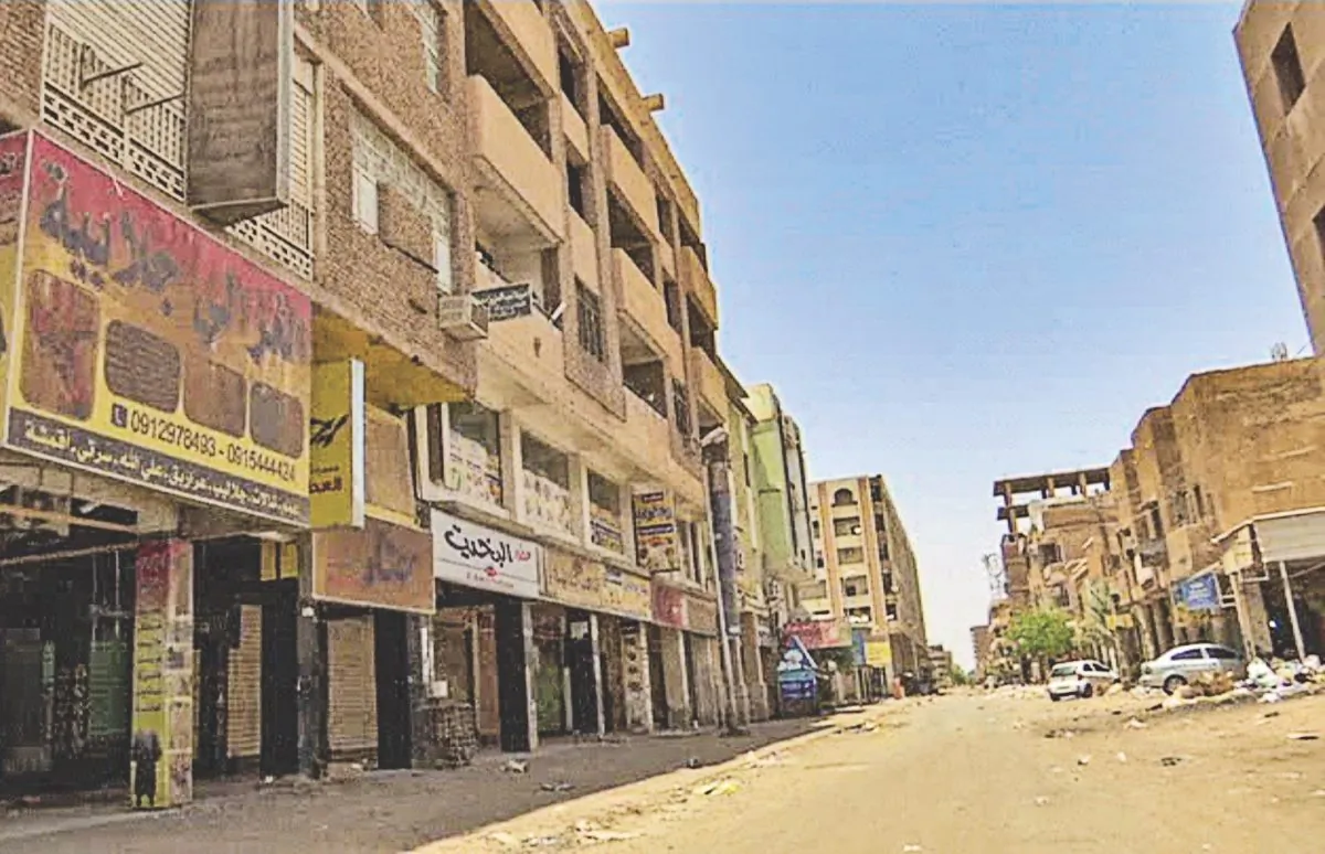Shops are closed during a general strike, in the Al-Arabi souk business district of Khartoum, Sudan, on June 9, 2019.  AP Photo