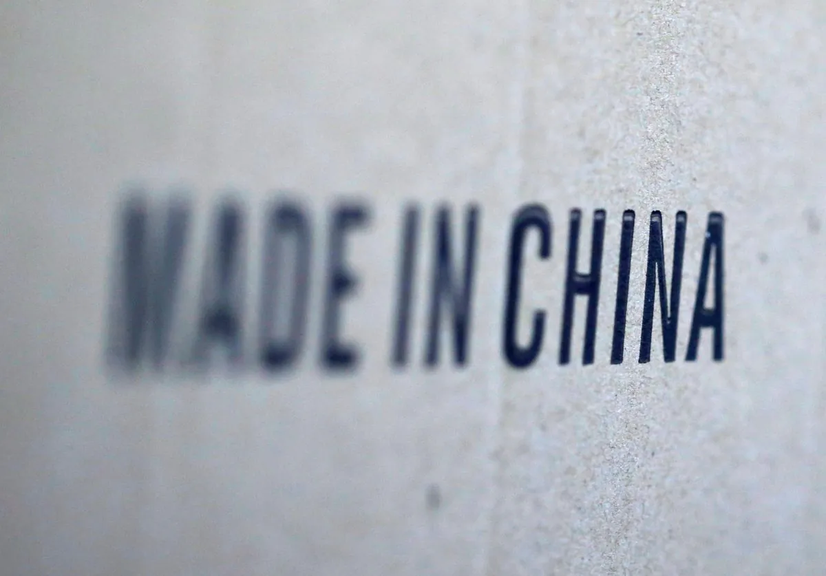 File photo: The words 'Made in China' are pictured on a box of products imported from China. (Regis Duvignau/Reuters)