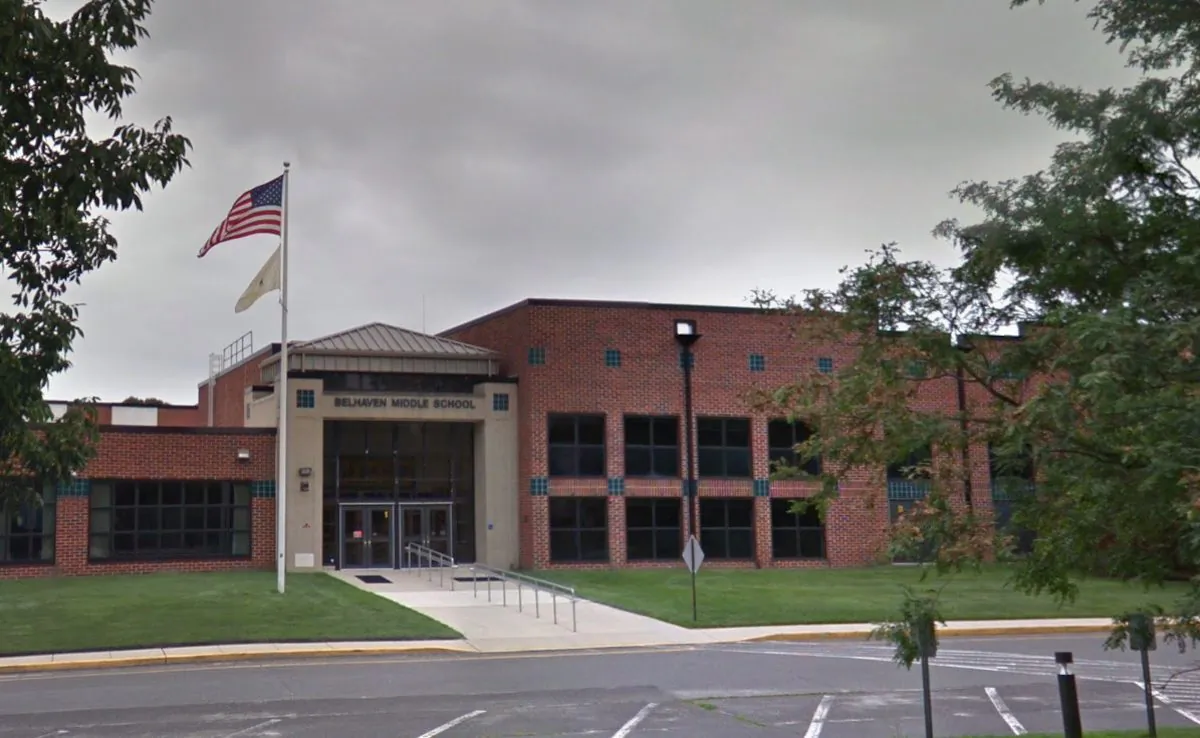 Belhaven Middle School in Linwood, New Jersey. (Screenshot/Google Maps)