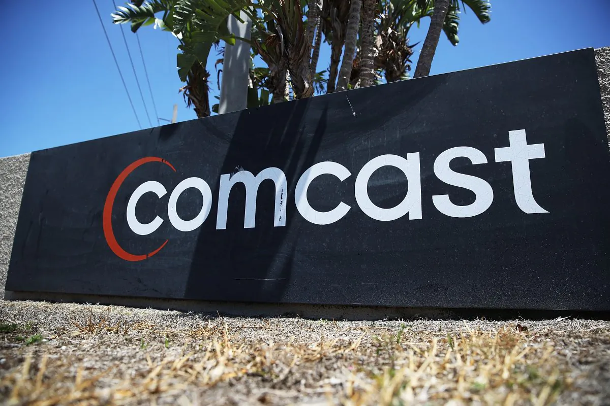 A Comcast sign in Miami, Fla., on April 25, 2018. (Joe Raedle/Getty Images)