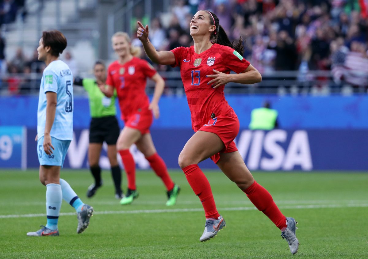 Alex Morgan of the USA celebrates