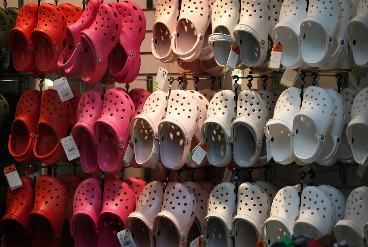 Crocs footwear is displayed in one of the company's retail stores in Chicago, Illinois, U.S. on July 23, 2009. (Scott Olson/Getty Images)
