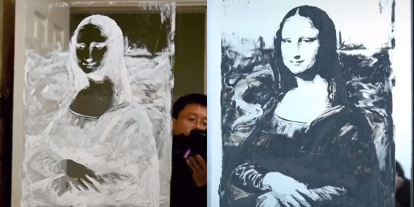 Toothpaste mirror portrait