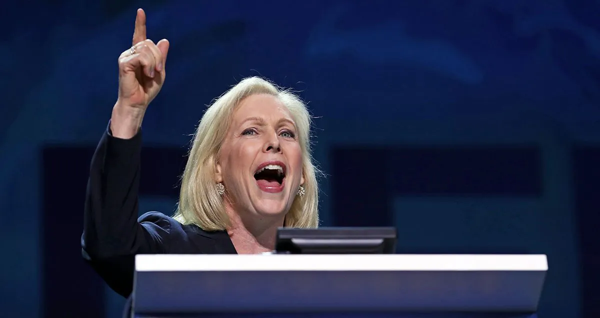 Sen. Kirsten Gillibrand (D-N.Y.) at the California Democrats 2019 State Convention at the Moscone Center in San Francisco, Calif., on June 1, 2019. (Justin Sullivan/Getty Images)