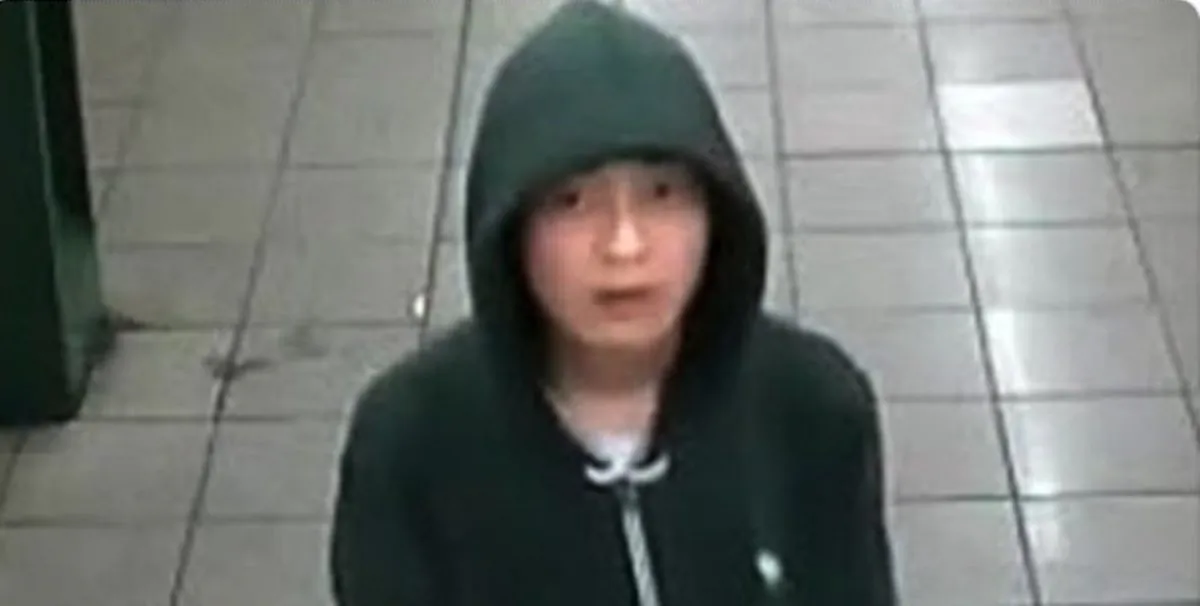 The New York Police Department has released surveillance images of a suspect accused of putting objects on subway tracks. (NYPD/Crime Stoppers)