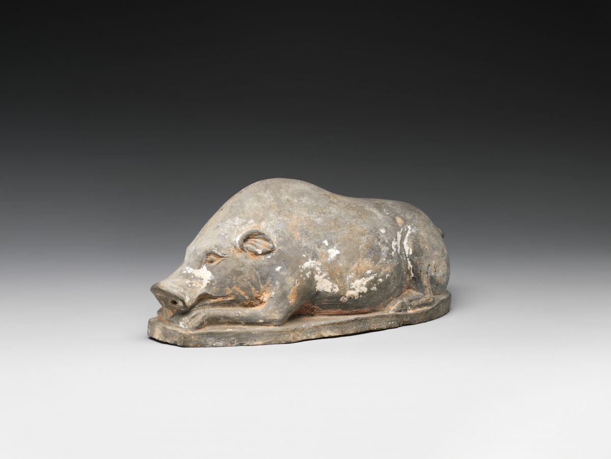 Pig in Recumbant position of 6th century