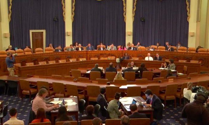 The House Permanent Select Committee on Intelligence holds a hearing titled National Security Challenges of Artificial Intelligence, Manipulated Media, and “Deepfakes” on June 13, 2019, in Washington. (Screenshot via House Intelligence/Youtube)