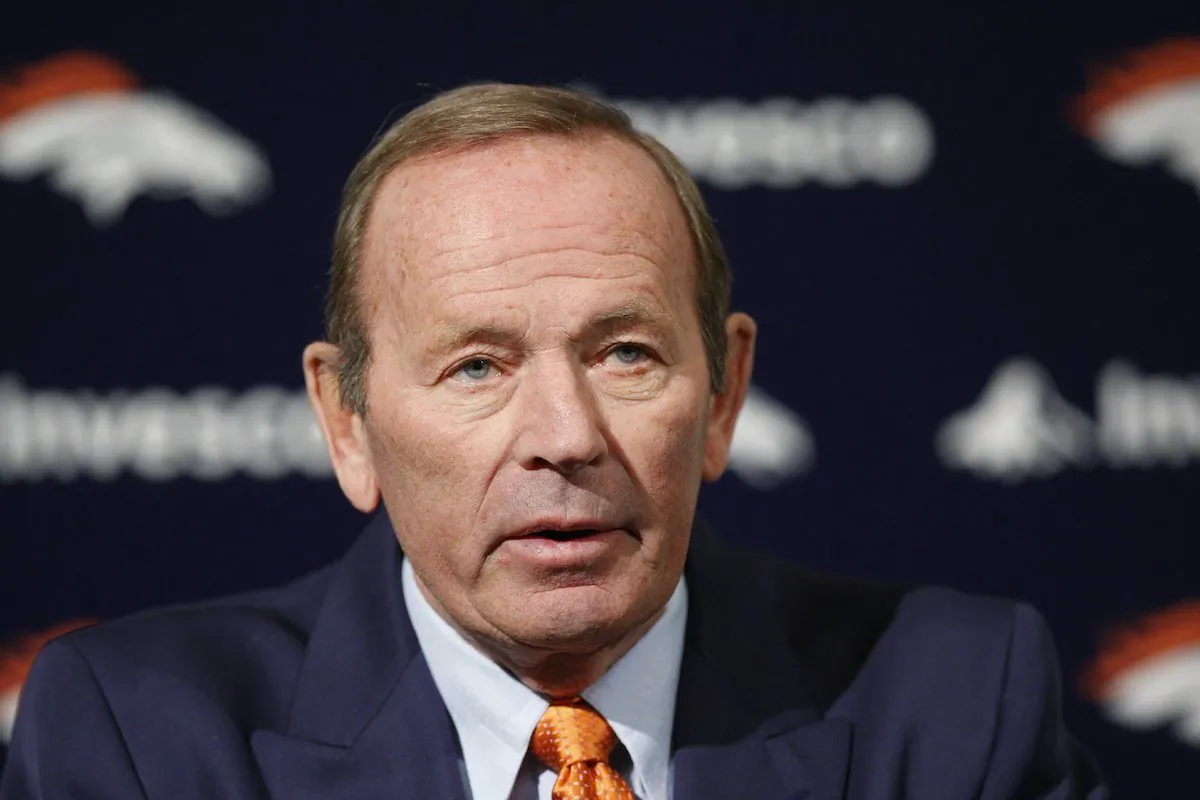 Broncos owner Pat Bowlen talks about Hall of Fame quarterback John Elway who he named Executive V.P. of football operations during a news conference at the team's headquarters in Englewood, Colo., on Jan. 5, 2011. (Ed Andrieski/AP Photo)