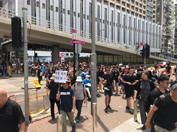 HK protesters arrive at Victoria Park
