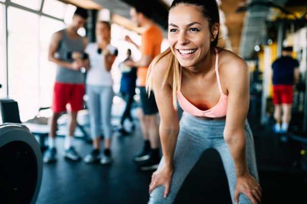 girl smiling in gym