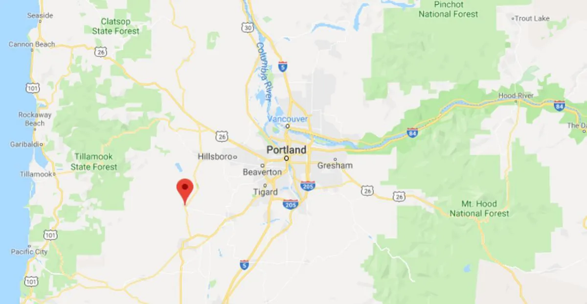 The bodies of a missing Oregon woman and her son were found in a remote area. (Screenshot/Google Maps)