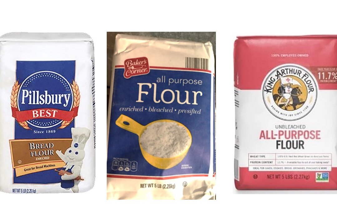 Pictures of several products of flour recalled from the market due to fear of E-Coli Contamination. (FDA.Gov)
