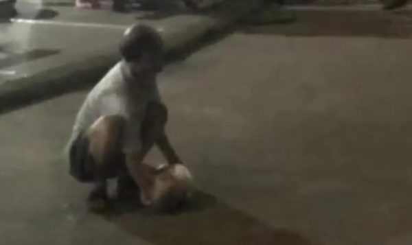 Father throw baby window