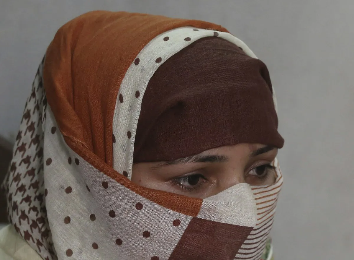 Pakistani Christian girl Sumaira talks to the Associated Press in Gujranwala, Pakistan on May 22, 2019. (K.M. Chaudary/AP)