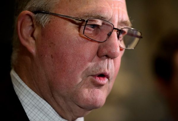 Minister of Border Security and Organized Crime Reduction Bill Blair arrives to a cabinet meeting on Parliament Hill in Ottawa on June 18, 2019. (The Canadian Press/Sean Kilpatrick)