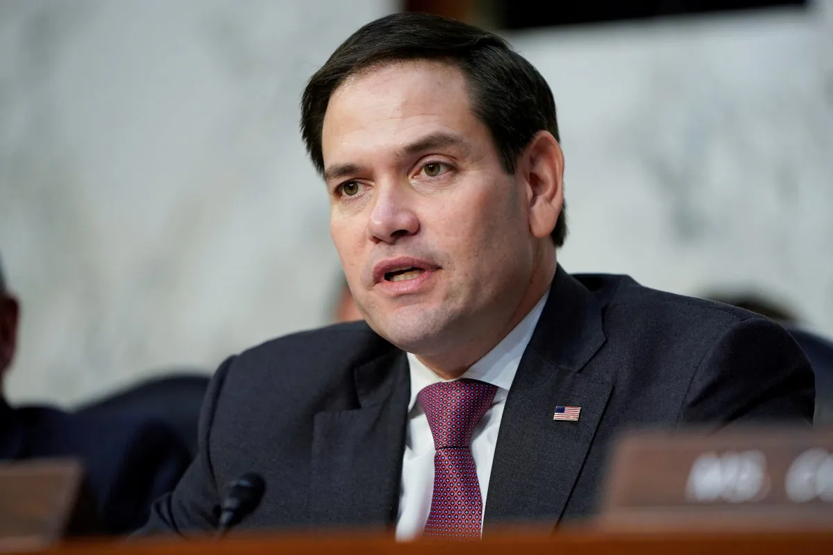 Senator Marco Rubio questions witnesses before the Senate Intelligence Committee hearing about "worldwide threats" on Capitol Hill in Washington, D.C. on Jan. 29, 2019. (Joshua Roberts/Reuters)