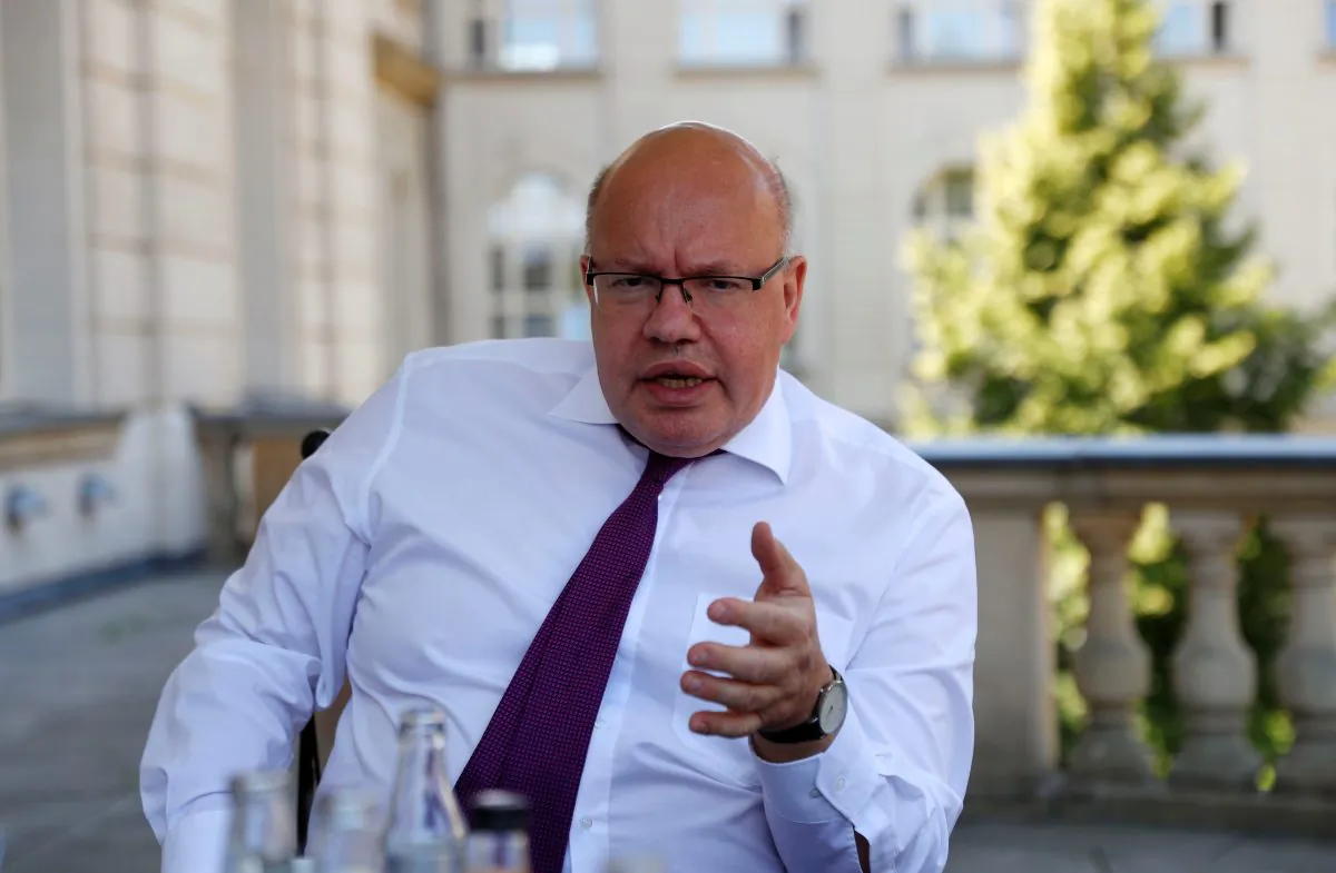 German Economy Minister Peter Altmaier is pictured during an interview with Reuters in his ministry building in Berlin, Germany on June 17, 2019. (Fabrizio Bensch/Reuters)