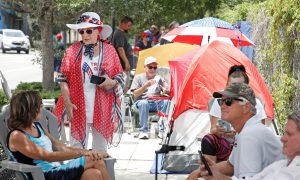 Trump Supporters Camping Out for Campaign Rally Speak Out, Including Former Democrats