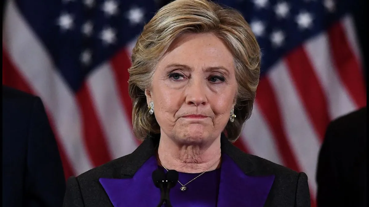 Hillary Clinton makes a concession speech after being defeated by Republican president-elect Donald Trump in New York on Nov. 9, 2016. (Jewel Samad/AFP/Getty Images)