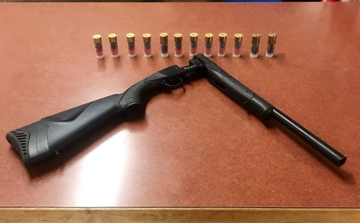 The shotgun that New York City police officers grabbed away from a suicidal teen who had it pressed against his chin on June 17, 2019. (New York Police Department)