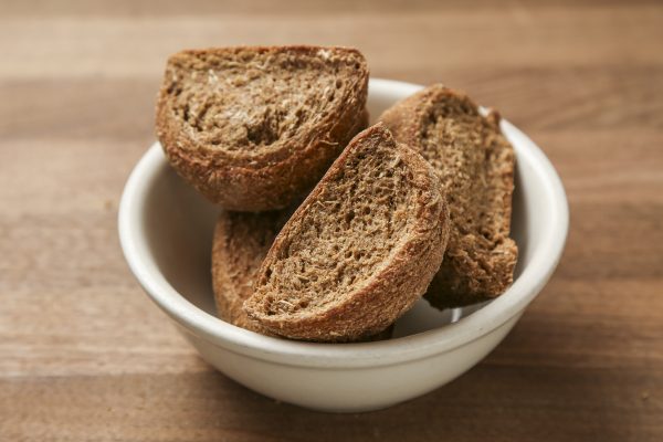 dakos cretan barley rusks in a white bowl