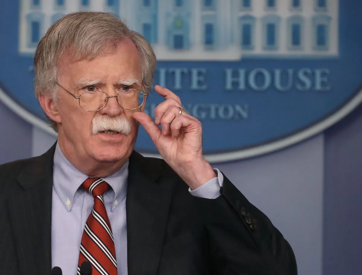 Then-national security adviser John Bolton in a press conference at the White House on Aug. 2, 2018. (Mark Wilson/Getty Images)