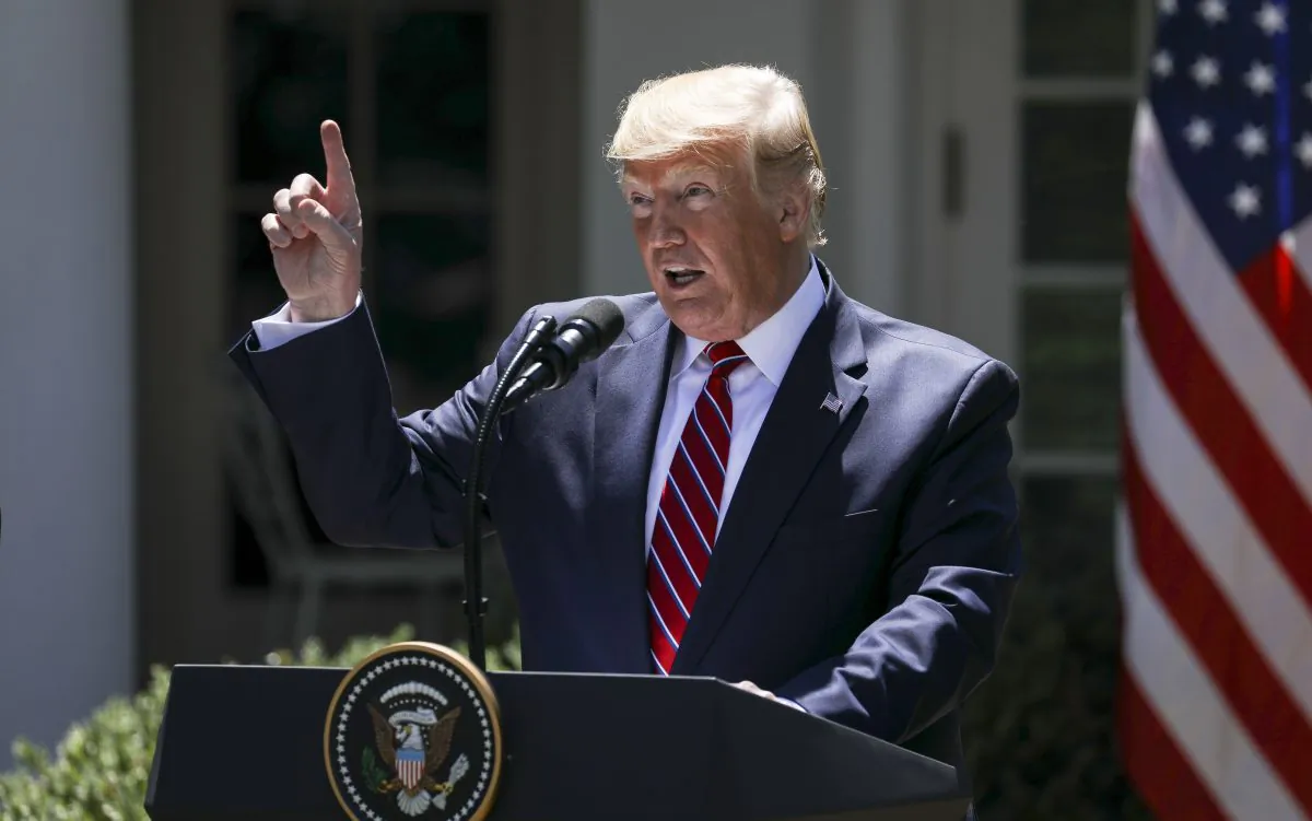 President Donald Trump during a press conference in the White House Rose Garden in Washington on June 12, 2019. (Charlotte Cuthbertson/The Epoch Times)