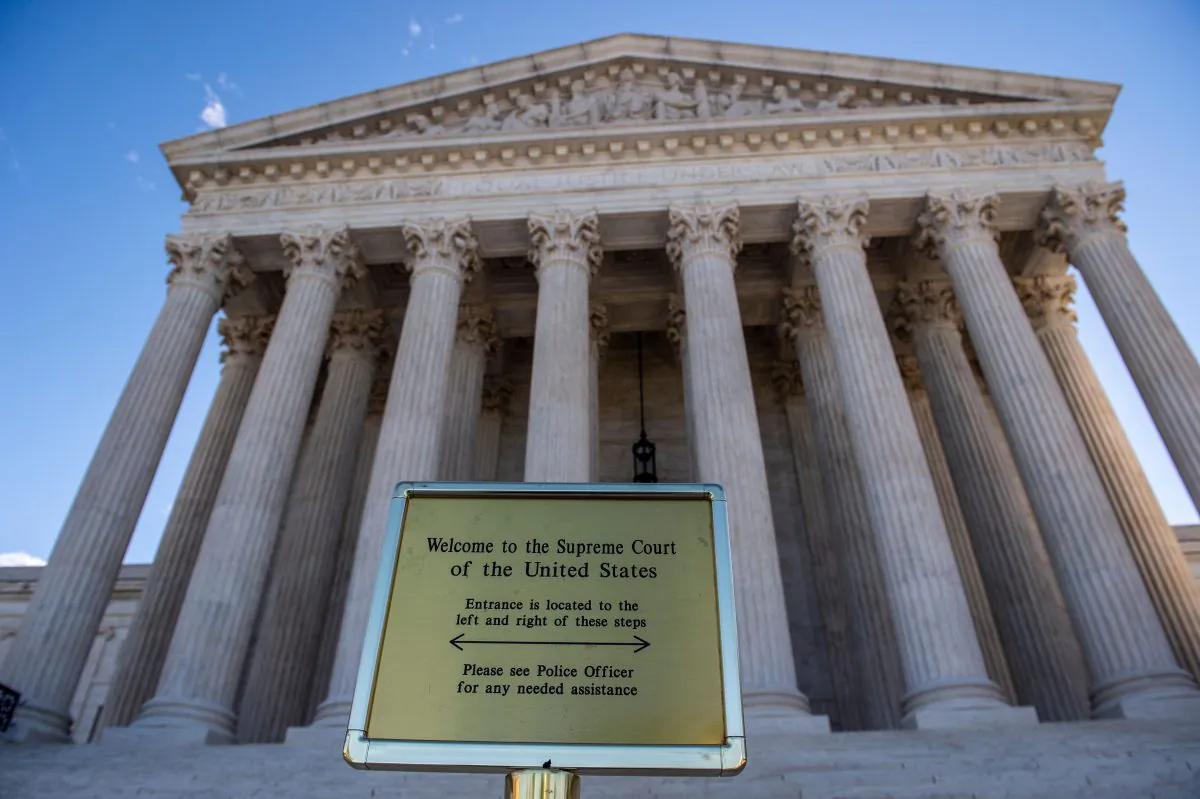 The Supreme Court building in Washington on April 15, 2019. (ERIC BARADAT/AFP/Getty Images)
