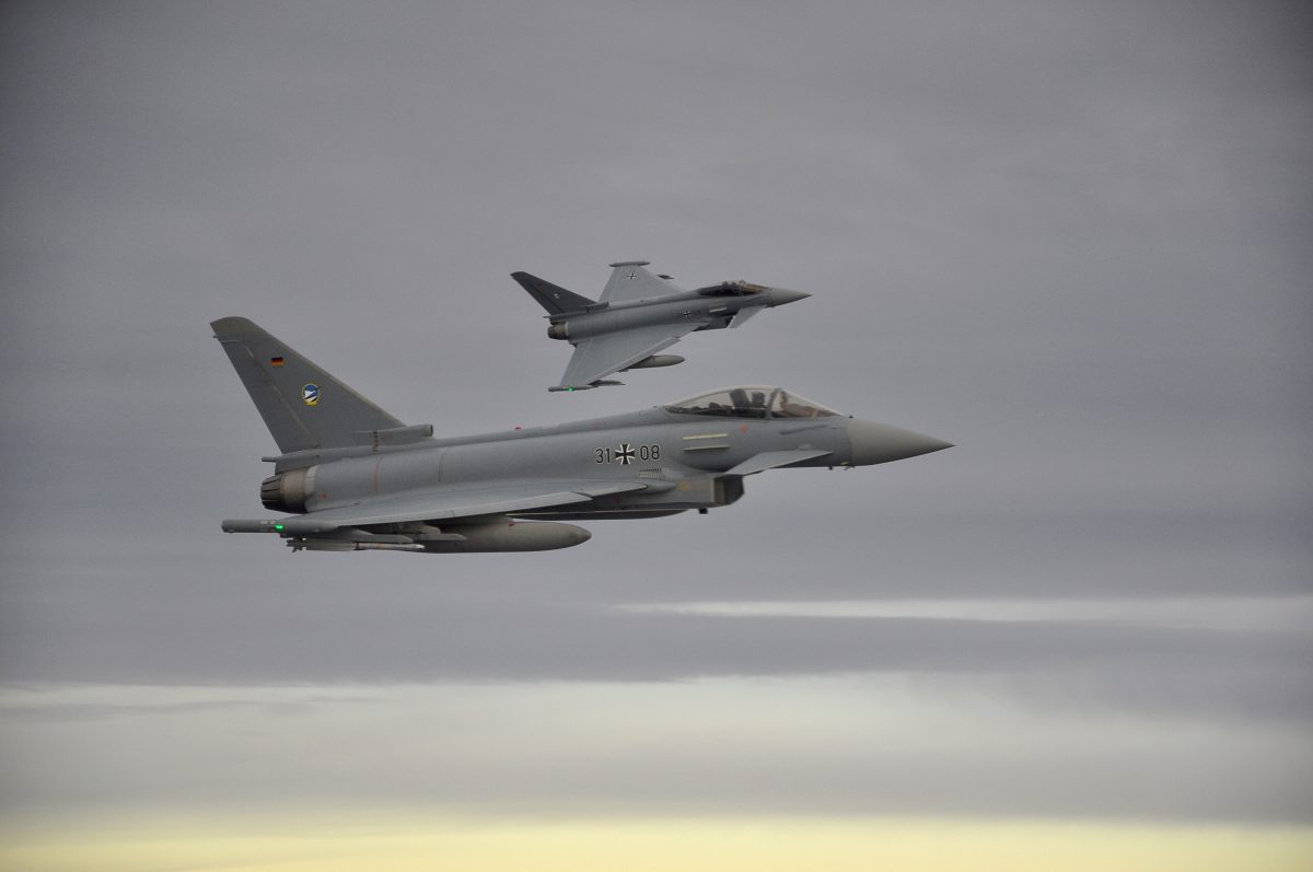 Two German Eurofighter jets
