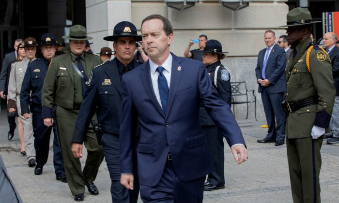 U.S. Customs and Border Protection Acting Commissioner John Sanders attends a Police Week event in Washington on May 16, 2019. (Donna Burton/CBP/Handout via REUTERS)