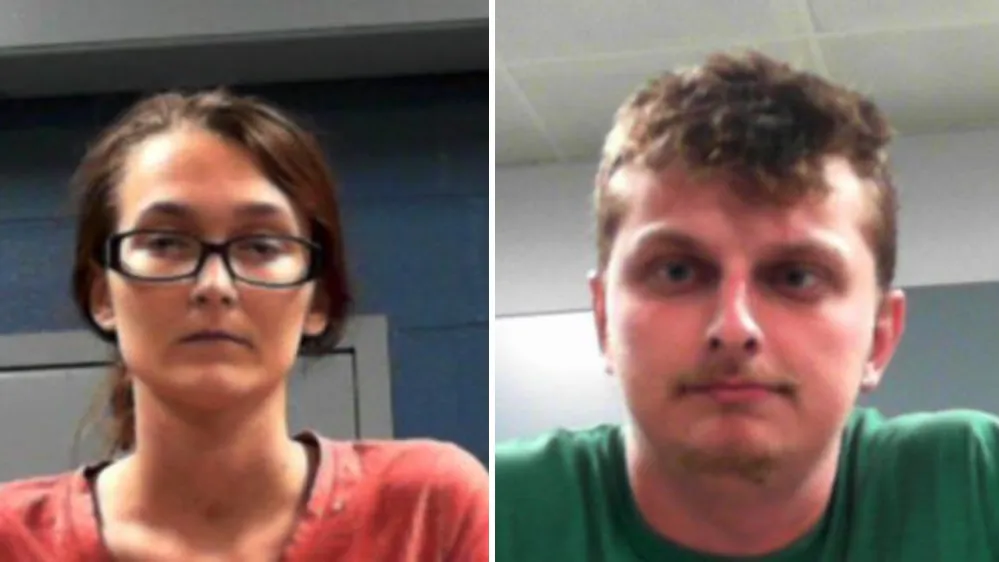 Ashley Stover (L) and David Thomas face child neglect charges after two children were found in appalling conditions, including one suffering from severe malnourishment, in Ravenswood, West Virginia, on June 24, 2019. (West Virginia Regional Jail and Correctional Facility Authority)