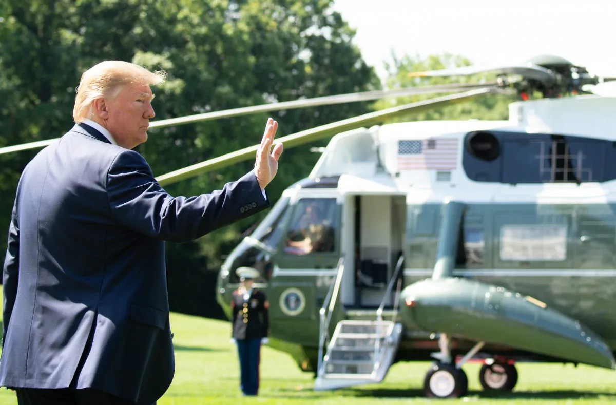 President Donald Trump walks to Marine One prior to departing from the South Lawn of the White House on June 22, 2019, as he travels to Camp David, Md. (Saul Loeb/Getty Images)