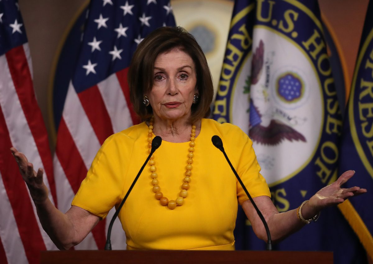 House Speaker Nancy Pelosi (D-CA) speaks during her weekly news conference ...