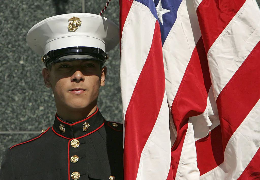 “Semper fidelis" ("always faithful"), often shortened to “Semper Fi," is the U.S. Marine Corps' motto.   (Justin Sullivan/Getty Images)