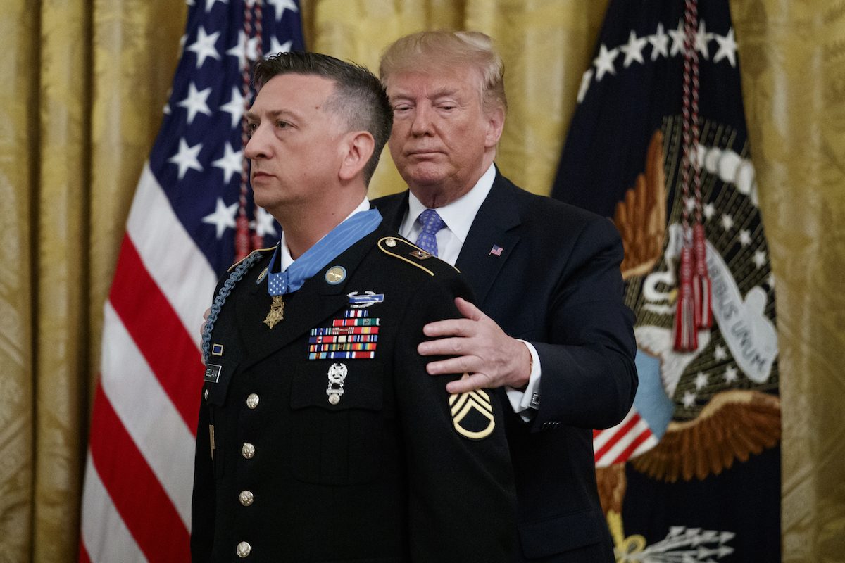 President Donald Trump awards the Medal of Honor