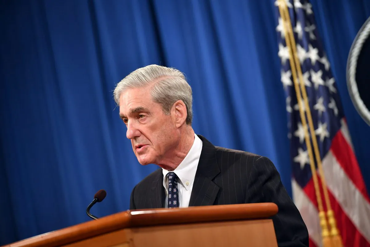 Special counsel Robert Mueller speaks on the investigation into Russian interference in the 2016 presidential election, at the Justice Department in Washington on May 29, 2019. (Mandel Ngan/AFP/Getty Images)