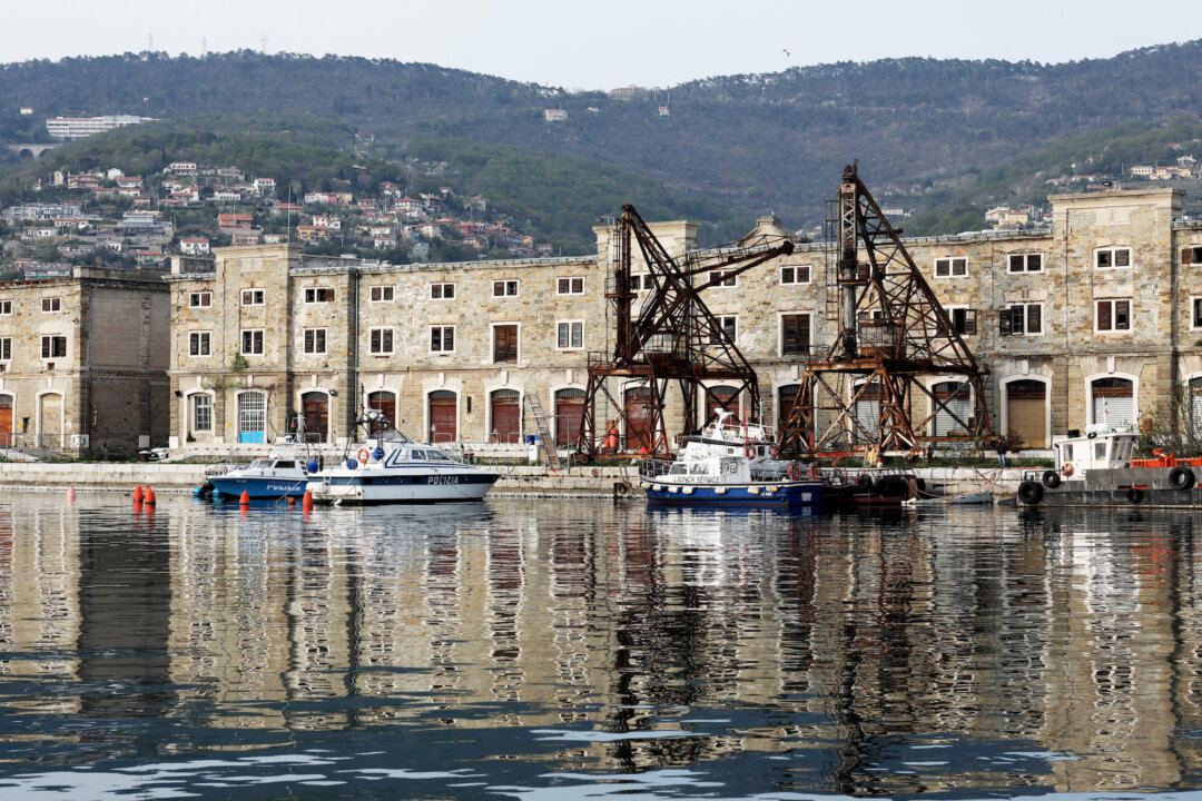 The Trieste Old Port in Trieste, Italy, on Apr. 2, 2019. The historic city is preparing to open its new port to China, with Italy becoming the first G7 nation to sign on to China’s BRI infrastructure project. 
(Marco Di Lauro/Getty Images)