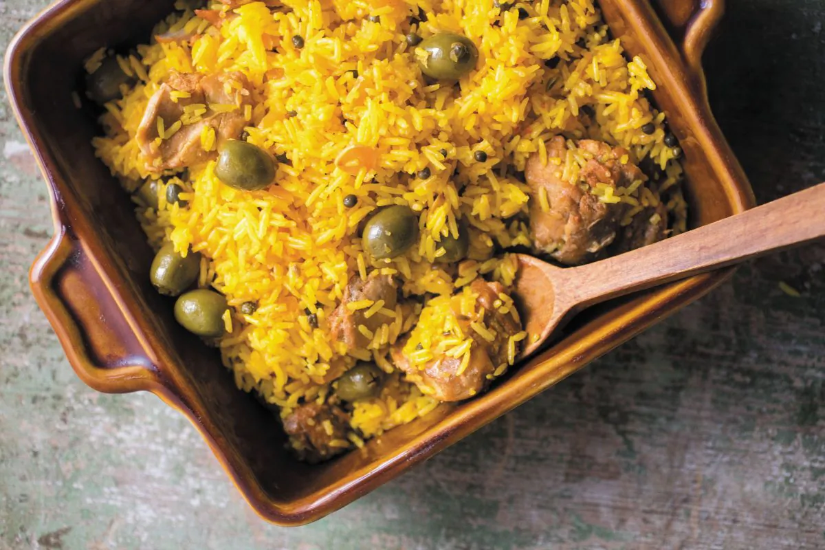 Sheila's arroz con pollo. (Andrew Scrivani)